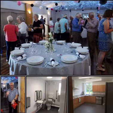 Inside the refurbished village hall